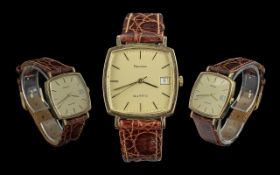 Preziosa Gents 8ct Gold Cased Quartz Wri