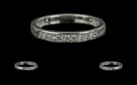 18ct White Gold Diamond Half Eternity Ri