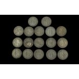 17 x George V Silver Half Crowns, Various Dates and Conditions. Includes 1916 x 3, 1917 x 2, 1914