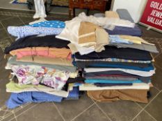Haberdashery Interest - Huge Collection of Unused Rolls of High Quality Fabric, including wool,