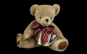 Merrythought Diamond Jubilee Ironbridge Bear, plush long pile fabric, lovely condition.