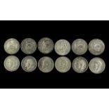 Six George V Silver Shillings, Fine to V.F Condition. Various Dates 1915 x 2, 1918 x 1, 1913 x 1,