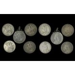 Five Victorian Silver Crowns. ( 5 ) Victorian Silver Crowns, Fine Condition, Dates 1890, 1891 & 1892