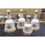 Four Bell's Scotch Whisky Commemorative Porcelain Decanters, three 75cl decanters celebrating the