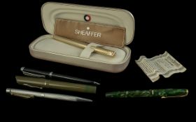 A Good Small Collection of Vintage Fountain Pens & Ballpoint Pens, including 1. 'The Patriot'