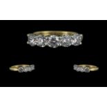Ladies 18ct Gold Excellent Quality 5 Stone Diamond Set Ring - The Five Round Brilliant Cut