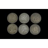 Three Zuid Africa Silver 2.1/2 Shillings Coins. Various Conditions. All Dated 1896.