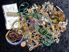 Collection of Costume Jewellery, including bracelets, beads, pearls, crystal, pendants, brooches,