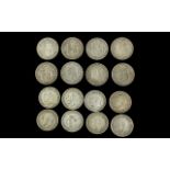 Eight George V Silver Half Crowns. Fine to V.F Condition, Various Dates - 1914 x 1, 1916 x 3, 1915 x