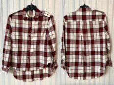 Burberry London Ladies Blouse/Overshirt, genuine Burberry 100% cotton, in black red and white