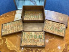 A Vintage Mah-Jongg Game Set In Fitted Wooden Box.