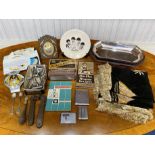 Box of Assorted Miscellaneous Collectibles & Ephemera, comprising an AA yellow badge No. 4C00656,