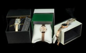 Collection of Ladies Designer Watches. ( 3 ) In Total. Comprises 1/ Ted Baker, Gold Metallic