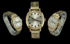 Sekonda Gent's Mechanical 26 Jewels Gold Plated Wrist Watch. Case No. 748365. Circa 1970's, features