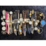 Large Collection of Fashion Wrist Watches, including Citizen, Fossil etc and an assortment of ladies