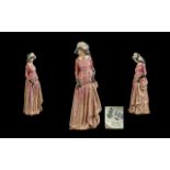 Royal Doulton - Early Monogrammed Hand Painted Porcelain Figurine ' Maureen ' ( Pink Dress ) HN1770.