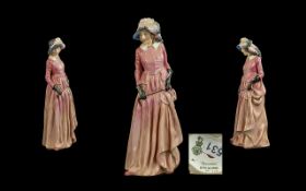 Royal Doulton - Early Monogrammed Hand Painted Porcelain Figurine ' Maureen ' ( Pink Dress ) HN1770.