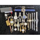 Large Collection of Fashion Wrist Watches, including and an assortment of ladies watches in chrome