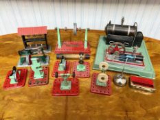 Standing Model of Steam Engine (Fleischman) with accessories, (9 in total).