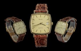 Preziosa Gents 8ct Gold Cased Quartz Wrist Watch, cased marked 333 Gold. Features champagne dial,