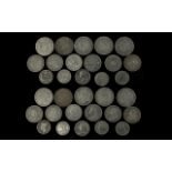 16 x Misc Victorian Silver Coins - Various Conditions. Comprises Half Crowns - 1889 x 1, 1892 x 1,