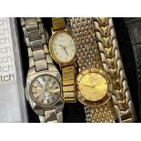 Collection of Wrist Watches, including assorted ladies bracelet watches, leather strap watches,