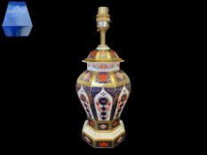 Royal Crown Derby - Old Imari Table Lamp. Boxed and In As New Condition.