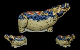 Royal Crown Derby Handpainted Gold Signature Limited & Numbered Edition Large Figural Paperweight '