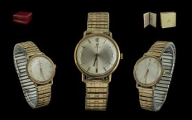 Omega Gents 1960's 9ct Gold Cased Mechanical Wind Wrist watch - Date 1967. Ref No 13L1315016.