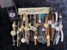 Large Collection of Fashion Wrist Watches, including Accurist, and an assortment of ladies watches