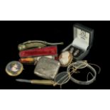 Small Quantity of Collectibles to include military (R.Navy) whistle, hallmarked silver bangle,