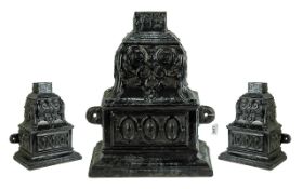 Large Cast Iron Rainhopper, black, measures 20'' x 18'' approx.