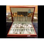 Canteen of Cutlery by Arthur Price of England, Silver Plated, King's Pattern, full set for six