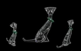 Swarovski Crystal Model of a Cat, measures 5'' tall, boxed. Swarovski 289478 Crystal Clear Cat