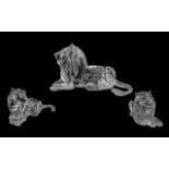 Swarovski S.C.S Annual 1995 Edition ' Inspiration Africa ' - The Lion. Size 150 x 67 x 46 mm. With