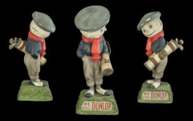 Rare 1930s Golf Dunlop Man Advertising Figure, the Dunlop Man was produced as a golf shop