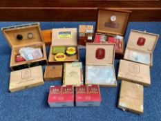 Collection of Cigars & Humidors & Empty Boxes, including Half Coronoas, Trinidad, Esplendidos, etc.