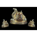 Royal Crown Derby Large & Impressive Handpainted Porcelain Figural Paperweight 'Camel'. Modelled