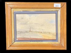 Small Painting of Blackpool Tower, by W Bridges, dated 1894. Image measures 6'' x 9'', framed,