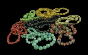 Collection of Semi-Precious Stone and Other Bead Necklaces