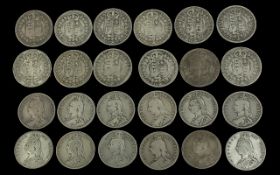 Collection of 12 Silver Victorian Half Crowns - Mostly Fine Condition, Various Dates - 1892 x 1,