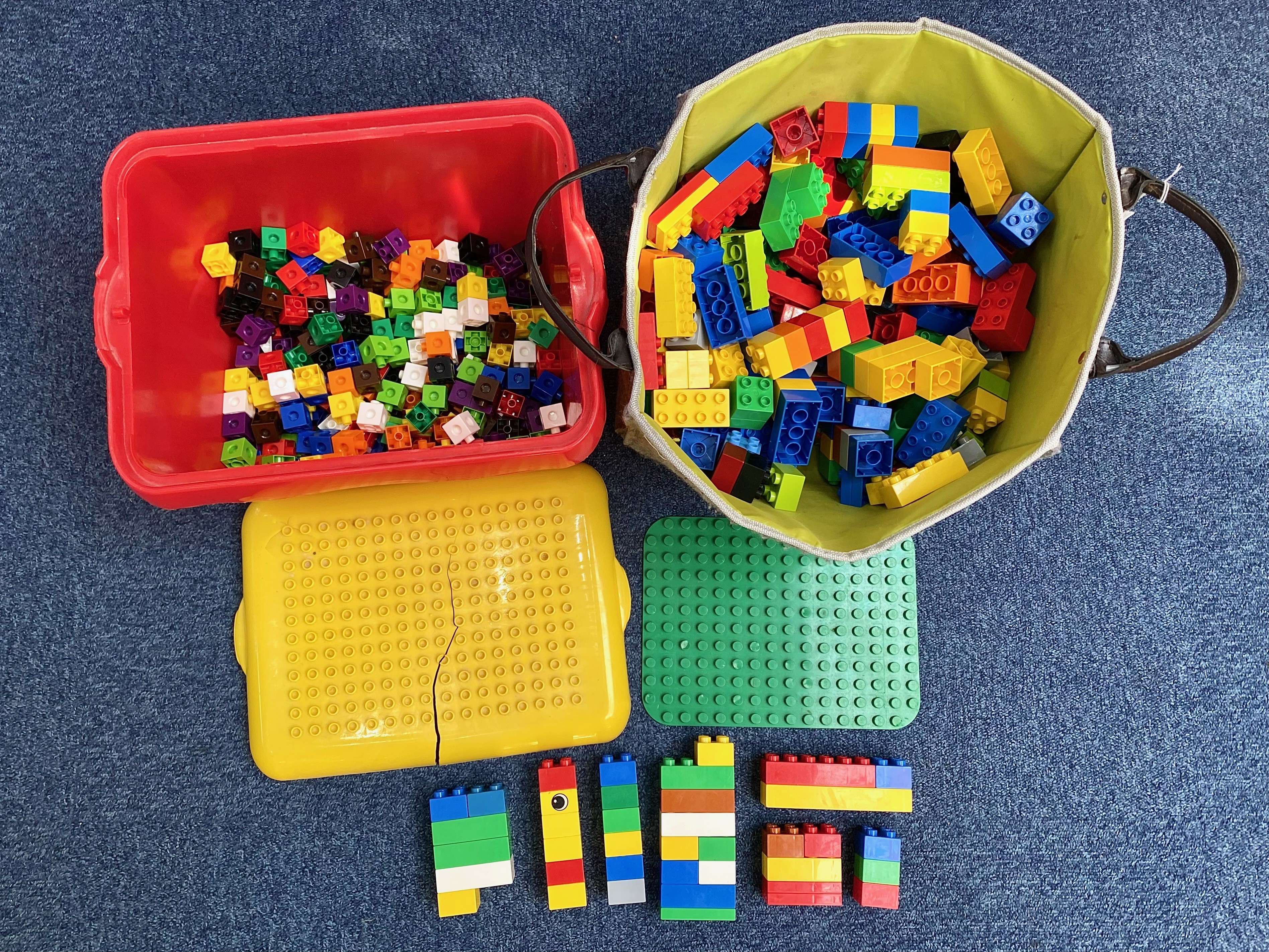 Large Box of Lego + Large Box of Building Blocks. ( 2 ) Boxes In Total.