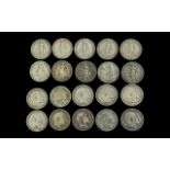 Ten Edwardian Silver Florins, Mostly In Fine Condition - Various Dates. Comprises 1902 x 1, 1910 x