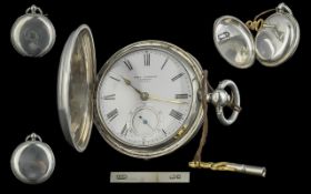 John Forrest - London Sterling Silver Cased Key-wind Full Hunter Pocket Watch, Fusee Movement.