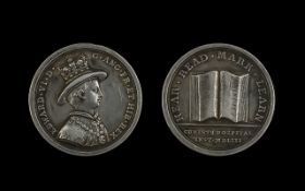 Edward Vl Silver Medallion, c1790s by Pingo, bearing the date MDLlll (1553), the date of Edward Vl's