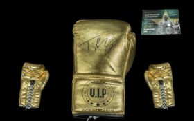 Gold Star Official Merchandise Tyson Fury Gypsy King Signed Boxing Glove. Authenticity Guaranteed.