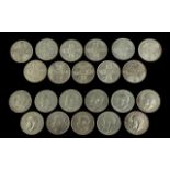 11 George V Silver Florins, Condition E.F - UNC, Various Dates. Includes 1915 x 1, 1914 x 1, 1916