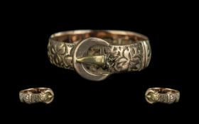 9ct Gold Buckle Ring. Quality 9ct Gold Buckle Ring. Good Detail, Lovely Hallmarks to Shank. Ring