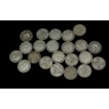 22 x George V Silver Florins, Various Dates and Conditions. Includes 5 x 1918, 3 x 1916, 4 x 1912, 6