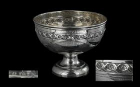 George V Excellent Quality Sterling Silver Pedestal Bowl, Well Designed and Excellent Proportions.